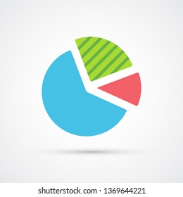 Pie chart icon trendy color seo internet marketing. Vector eps 10