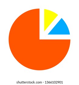 Pie Chart Icon in trendy flat style isolated on grey background. Graph symbol for your web site design, logo, app, UI. Vector illustration, EPS10