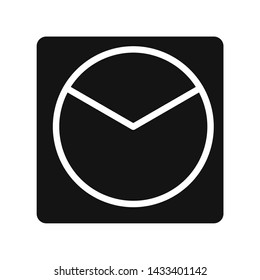 Pie Chart Icon in trendy flat style isolated on white background. Graph symbol for your web site design, logo, app, UI.