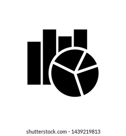 Pie chart icon trendy flat style isolated symbol for your website design, logo, app, UI, vector illustration.