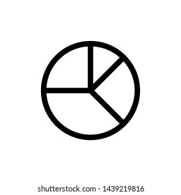Pie chart icon trendy flat style isolated symbol for your website design, logo, app, UI, vector illustration.