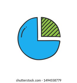 Pie Chart Icon in trendy flat style isolated on grey background. Graph symbol for your web site design, logo, app, UI. Vector illustration EPS10.