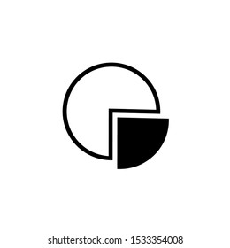 Pie Chart Icon in trendy flat style isolated on grey background. Graph symbol for your web site design, logo, app, UI. Vector illustration, EPS10.
