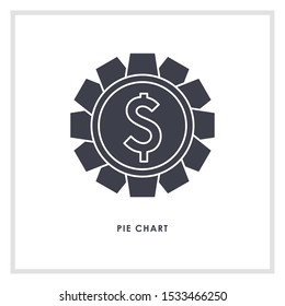 
Pie Chart Icon in trendy flat style isolated on grey background. Graph symbol for your web site design, logo, app, UI. Vector illustration, EPS10.