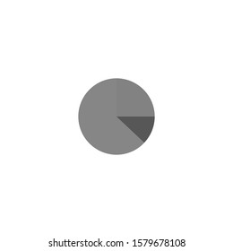 Pie Chart Icon in trendy flat style isolated on grey background. Graph symbol for your web site design, logo, app, UI. Vector illustration, EPS10.