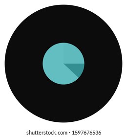Pie Chart Icon in trendy flat style isolated on grey background. Graph symbol for your web site design, logo, app, UI. Vector illustration, EPS10.