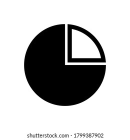 Pie Chart Icon in trendy flat style isolated on grey background. Graph symbol for your web site design, logo, app, UI. Vector illustration, EPS10.