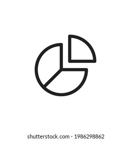 Pie Chart Icon in trendy flat style isolated on white background. Graph symbol for your web site design, logo, app, UI. Vector illustration. Pie chart icon,vector illustration. Flat design style.