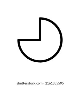 Pie Chart Icon in trendy flat style isolated on gray background. Graphic symbol for your website design, logo, app, UI. Vector illustration.