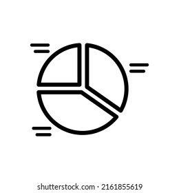 Pie Chart Icon in trendy flat style isolated on gray background. Graphic symbol for your website design, logo, app, UI. Vector illustration.