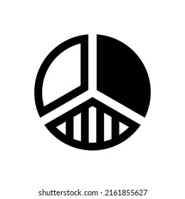 Pie Chart Icon in trendy flat style isolated on gray background. Graphic symbol for your website design, logo, app, UI. Vector illustration.