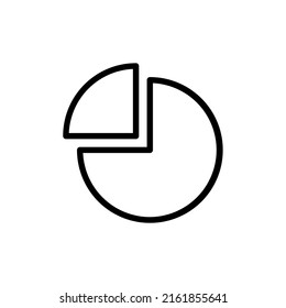 Pie Chart Icon in trendy flat style isolated on gray background. Graphic symbol for your website design, logo, app, UI. Vector illustration.