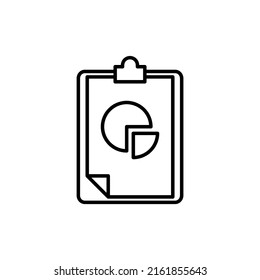 Icono de gráfico circular en estilo plano de moda aislado en fondo gris. Símbolo gráfico para el diseño de tu sitio web, logotipo, aplicación, interfaz de usuario. Ilustración vectorial.
