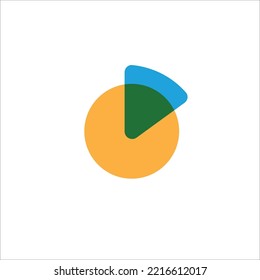 Pie Chart Icon in trendy flat style. Graph symbol for your web site design, logo, app, UI. Stock vector illustration