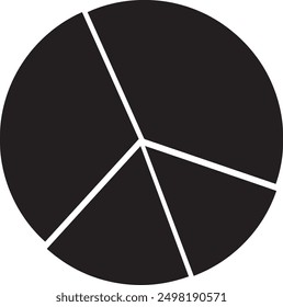 Pie Chart Icon in trendy flat style isolated on grey background. Graph symbol for your web site design, logo, app, UI. Vector illustration, EPS10.	