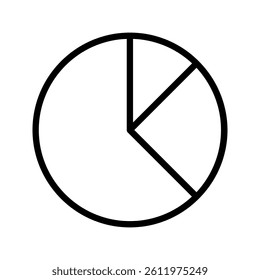 Pie Chart Icon in trendy flat style isolated on grey background. Graph symbol for your web site design, logo, app, UI. Vector illustration, EPS10.