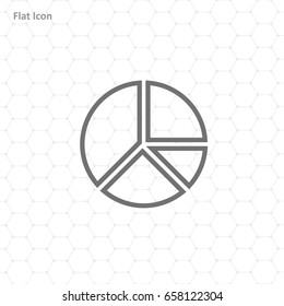 Pie Chart Icon in trendy flat style