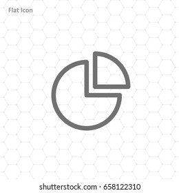 Pie Chart Icon in trendy flat style
