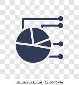 Pie chart icon. Trendy Pie chart logo concept on transparent background from Business and analytics collection