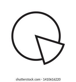 Pie chart icon in trendy outline style design. Vector graphic illustration. Suitable for website design, logo, app, and ui. Editable vector stroke. EPS 10.