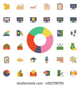 Pie chart icon. Universal set of banking for website design and development, app development