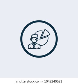 Pie chart icon vector