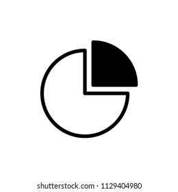 pie chart icon vector