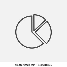 Pie chart icon . Vector