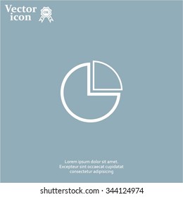 Pie Chart Icon Vector 