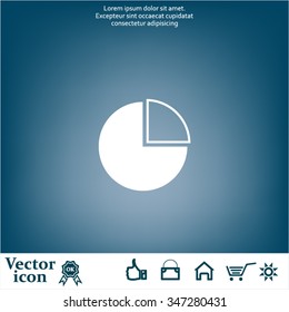 Pie Chart Icon Vector 