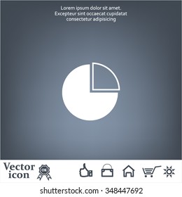Pie Chart Icon Vector 