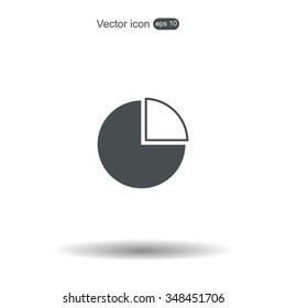 Pie Chart Icon Vector 