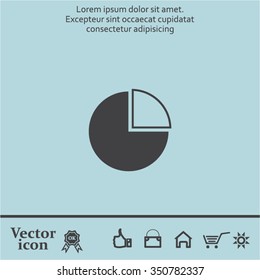 Pie Chart Icon Vector 