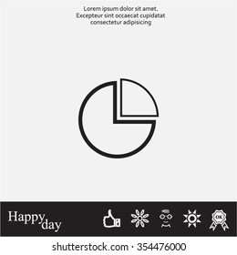 Pie Chart Icon Vector 