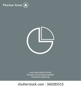 Pie Chart Icon Vector 