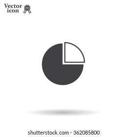 Pie Chart Icon Vector 