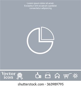 Pie Chart Icon Vector 
