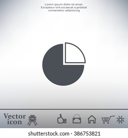 Pie Chart Icon Vector 