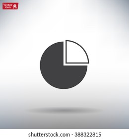 Pie Chart Icon Vector 