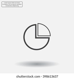 Pie Chart Icon Vector 