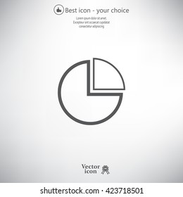Pie Chart Icon Vector 