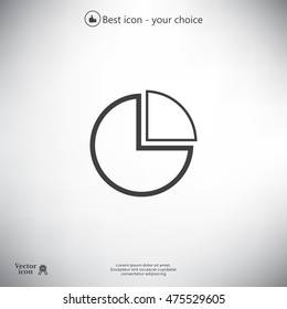 Pie Chart Icon Vector 