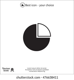 Pie Chart Icon Vector 
