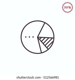  Pie Chart icon Vector.