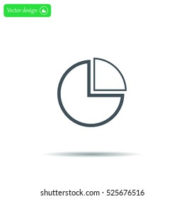 Pie Chart Icon Vector 