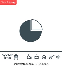 Pie Chart Icon Vector 