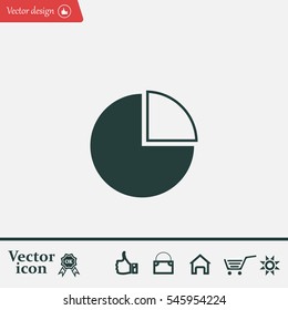 Pie Chart Icon Vector 