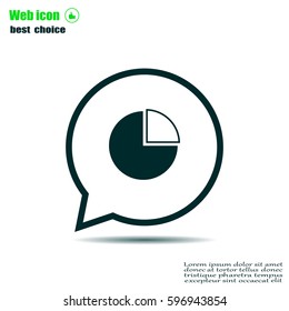 Pie Chart Icon Vector 