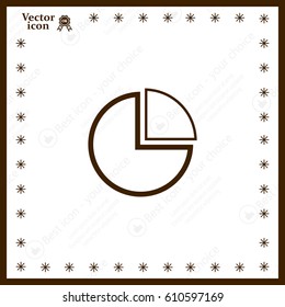 Pie Chart Icon Vector 