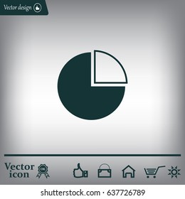 Pie Chart Icon Vector 